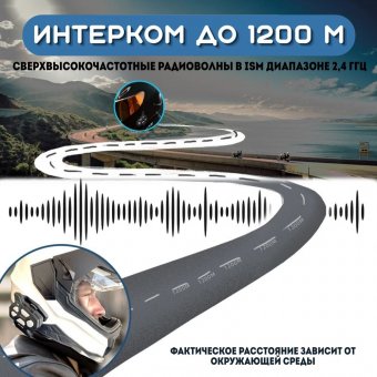 Мотогарнитура Bluetooth для шлема ANYSMART 2 штуки