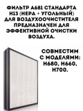 Фильтр H13 (HEPA + угольный) A681 ANYSMART для воздухоочистителей Boneco H680, H660, H700